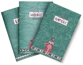 Zeszyt A6/32K gładki Green Forest (3szt) - Make Notes