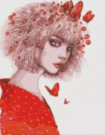 Diamentowa mozaika - Pocałunek motyli 40x50cm - Ideyka