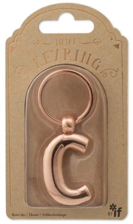 Metalowy brelok do kluczy litera C Keyring - IF