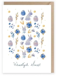 Kartka okolicznościowa Niebieska, eko koperta K093 - Cardie