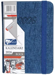 Kalendarz 2026 A7 tyg Rock szafirowy - praca zbiorowa
