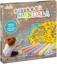 Kredy do malowania na zewnątrz + szablony Mandala - Grafix