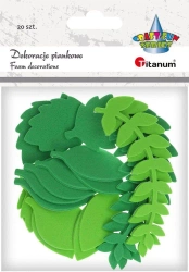 Naklejki piankowe liście paproci 27x85mm 20szt - Titanum