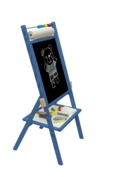 Tablica obrotowa kredowa z rolką papieru niebieska - 3toysm