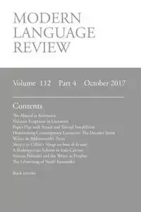 Modern Language Review (112 - Connon D. F.