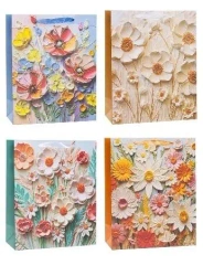 Torebka ozdobna 26x32x12cm mix ROZETTE