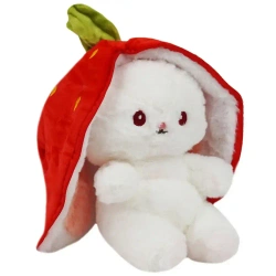 Pluszowy królik w truskawce, 22 cm