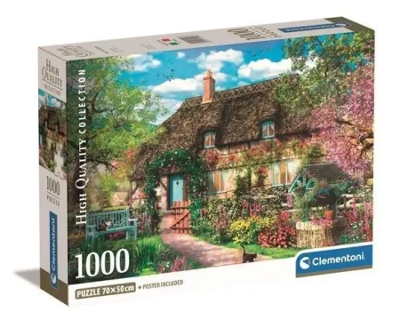 Puzzle 1000 Compact The old cottage - Clementoni