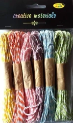 Sznurki papierowe duo 6 kolorów - Galeria Hobby