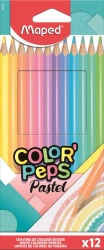 Kredki ołówkowe trójkątne Colorpeps Pastel Maped 12 kolorów