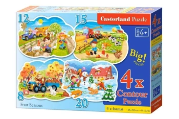 Puzzle x 4 - Cztery pory roku CASTOR - Castorland