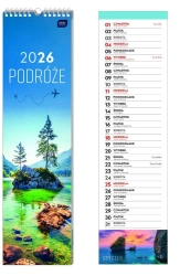Kalendarz 2026 paskowy 13,5x50cm Podróże - INTERDRUK