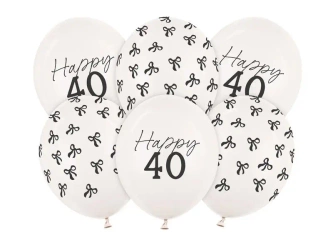 Balony 40 Pastel Off-white 30cm 6szt - PartyDeco