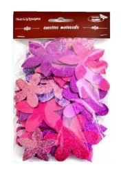 Kwiatki brokatowe 60szt - Galeria Hobby