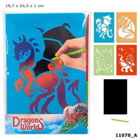 Zestaw kreatywny Magic Scratch smoki 11078A - DEPESCHE
