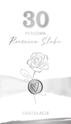 Karnet Rocznica Ślubu 30 - perłowa - Armin Style