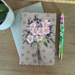 Karnet Urodziny Bukiet kwiatów - Alex Clark