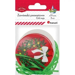 Karnety okrągłe Boże Narodzenie 70mm 8szt - Titanum