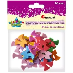 Naklejki piankowe kokardki 31x29mm mix 30szt - Titanum