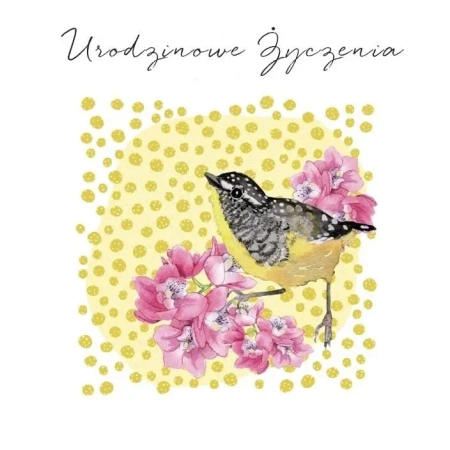 Karnet Swarovski kwadrat CL4502_PO Urodzinowe życz - Clear Creations