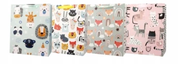 Torba prezentowa 31x42 koty, lisy