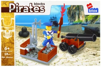 Klocki konstrukcyjne Alleblox Pirat 58el 15x10x5 pudełko
