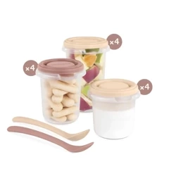 Pojemniki na żywność hermetycznie zamykane z łyżeczkami Valencia 12x250 ml