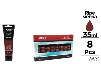 Farba akrylowa siena 35ml (8szt) - Artix