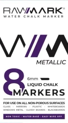 Markery kredowe metaliczne 8 kolorów - Rawmark