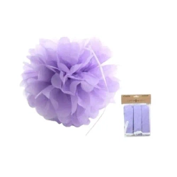 Ozdoba papierowa pompon fioletowa 25cm 3szt - Penword