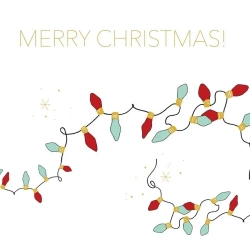 Karnet Swarovski kwadrat CL3205 Święta Lampki - Clear Creations