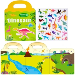 Książeczka z naklejkami - dinozaury - Askato