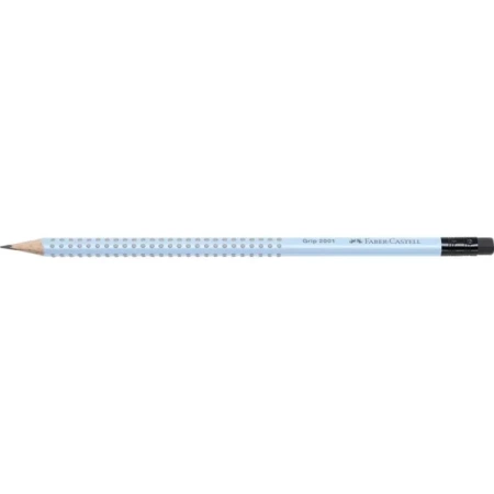 Ołówek Grip 2001 B z gumką błękitny (12szt) - Faber Castell