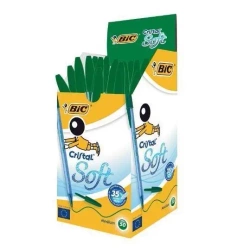 Długopis Cristal Soft zielony (50szt) - BIC