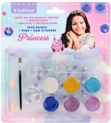 Farby do malowania twarzy Princess 6 kolorów - STARPAK