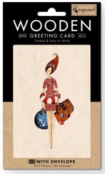 Karnet drewniany C6 + koperta Plaża - Cozywood