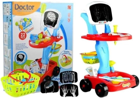 Wózek lekarski z akcesoriami 22el - Leantoys