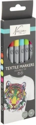 Markery tekstylne podwójne 6szt - Grafix