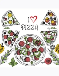 Serwetki DAISY Lunch SD 330x330 Pizza 043701 - POL-MAK