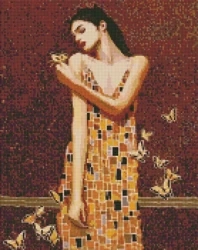 Diamentowa mozaika - W objęciach motylów 40x50cm - Ideyka