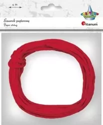 Sznurek papierowy 3.5mmx5m czerwony - Titanum
