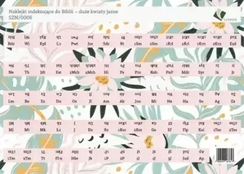 Naklejki indeksujące do Biblii - duże kwiaty jasne - Szaron