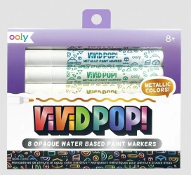 Markery Akrylowe Vivid Pop!! Metaliczne 8szt - ooly