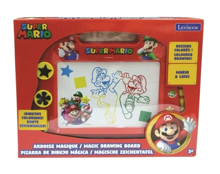 Magnetyczna wielokolorowa tablica kreślarska Super Mario z akcesoriami A5 CRNI550 - Lexibook