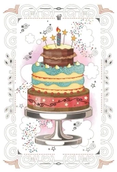 Karnet 12x18cm + koperta Tort - DaVinci