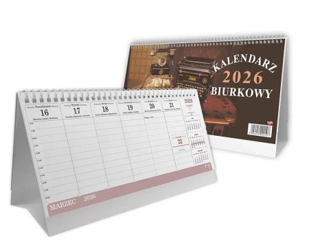 Kalendarz 2026 biurowy poziomy - Sapt