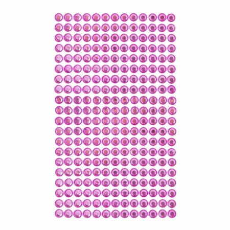 Kryształki samoprzylepne pink 6mm 260szt - Dalprint dpCraft