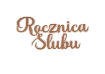 Drewniany napis - Rocznica ślubu 5szt biały - Cresco