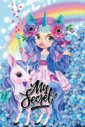 Pamiętnik 135x197/48K kratka TW brokat Jednorożce - Fresh