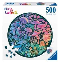 Puzzle 2D 500 Paleta kolorów. Grzyby - Ravensburger
